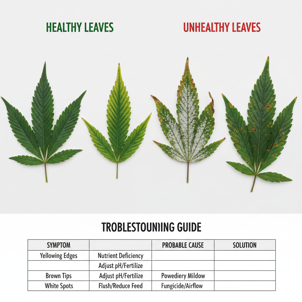 How to Read Your Cannabis Plant Like a Book  Visual Diagnostic Guide |  StrainTrakker Blog